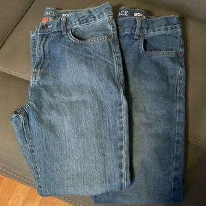 2 pairs Childrens Place boys 12 Husky bootcut jeans